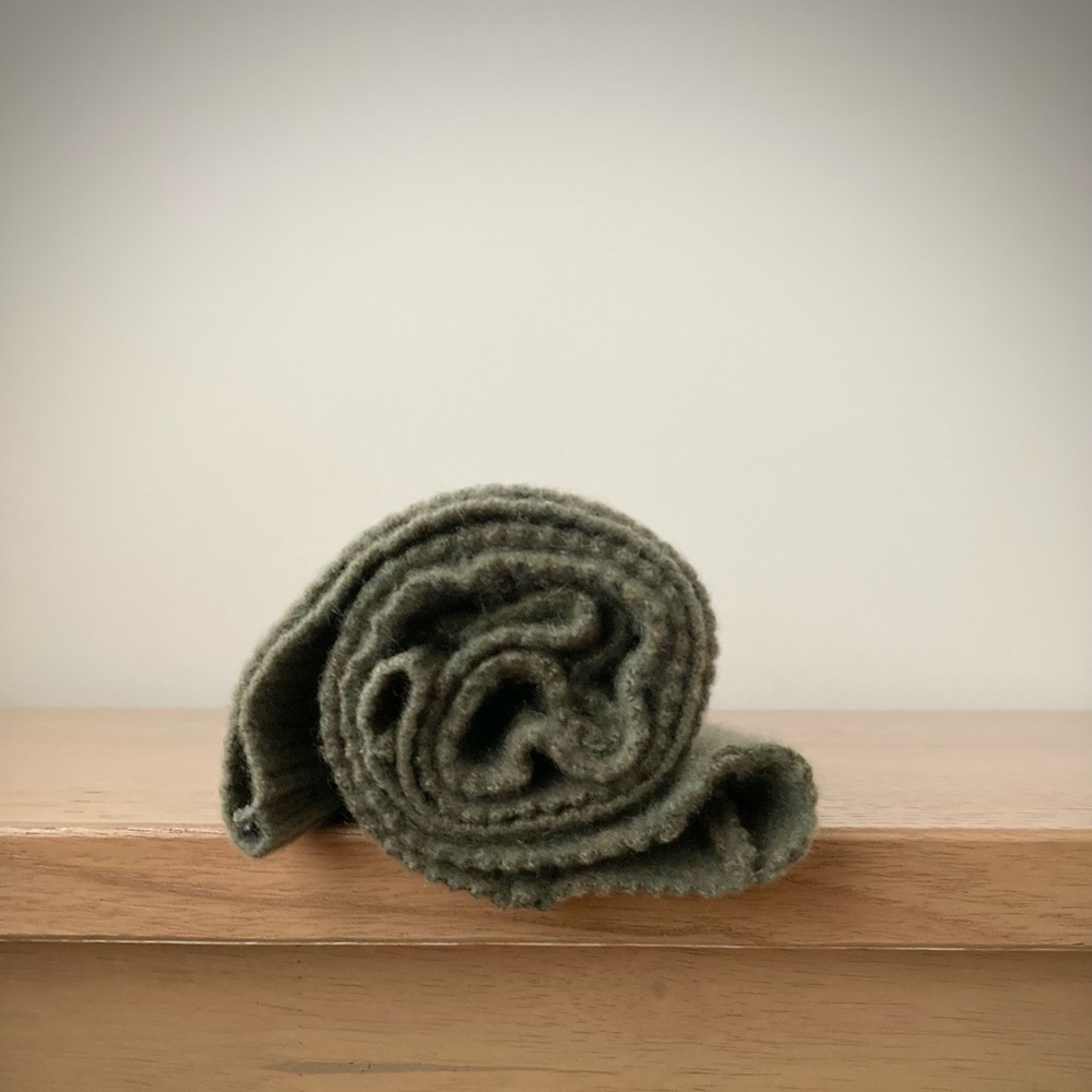 joodito 100% cashmere sweater snood turtleneck cowl collar neck warmer green - Picture 7 of 8